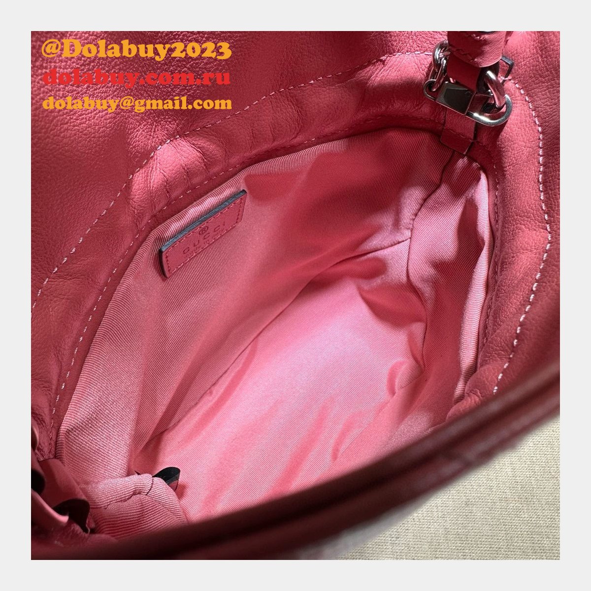 top quality G*u*i blondie mini backet bag 760313 replica