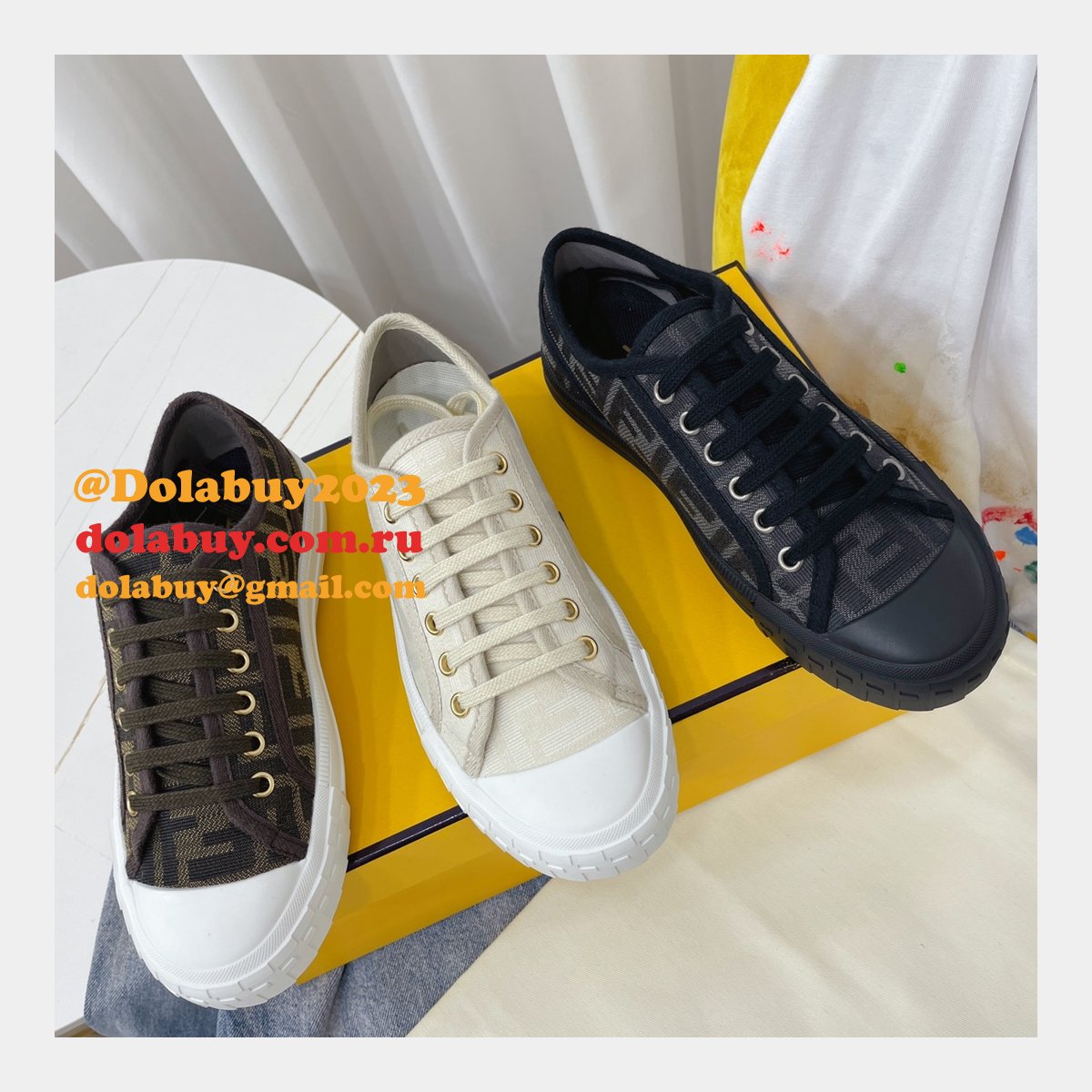 1:1 fake domino F**di shoes website to get replica sneakers