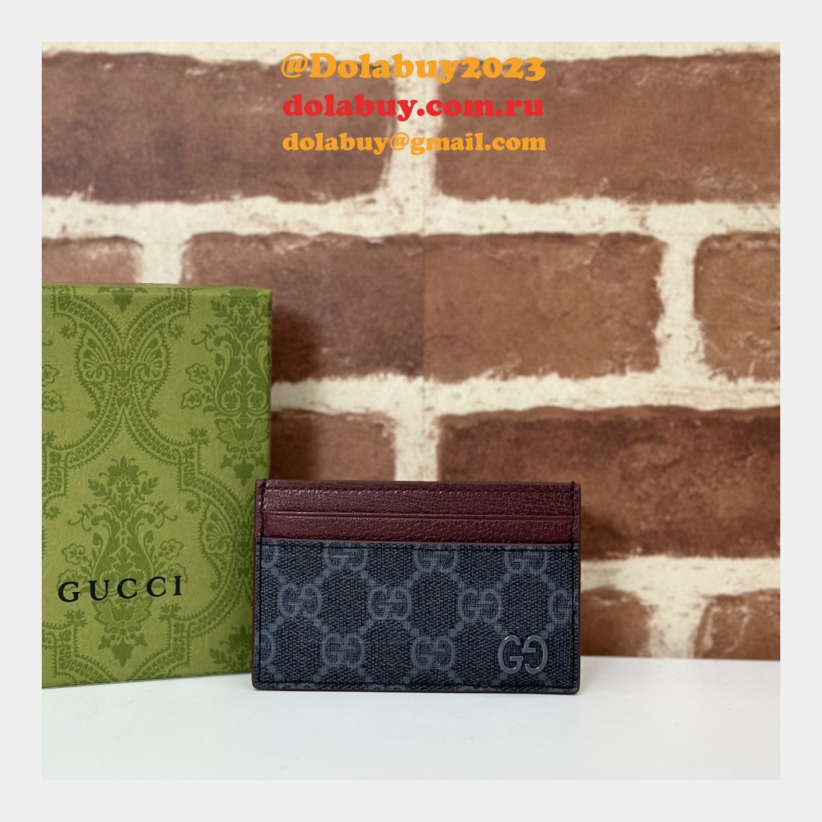 replica G*u*i 1:1 mirror 768248 card case holder mens
