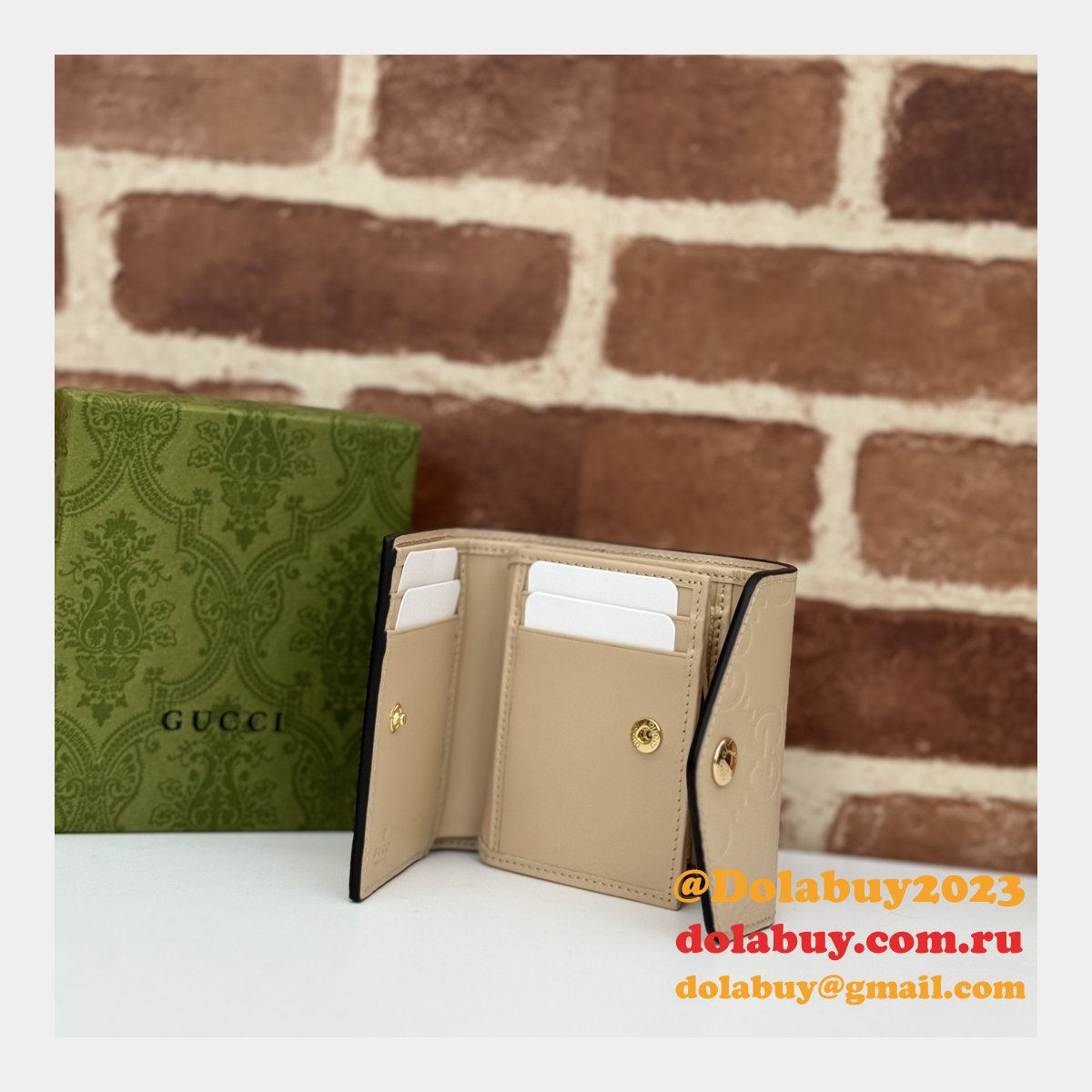 G*u*i knockoff gg compact high quality 772793 wallet