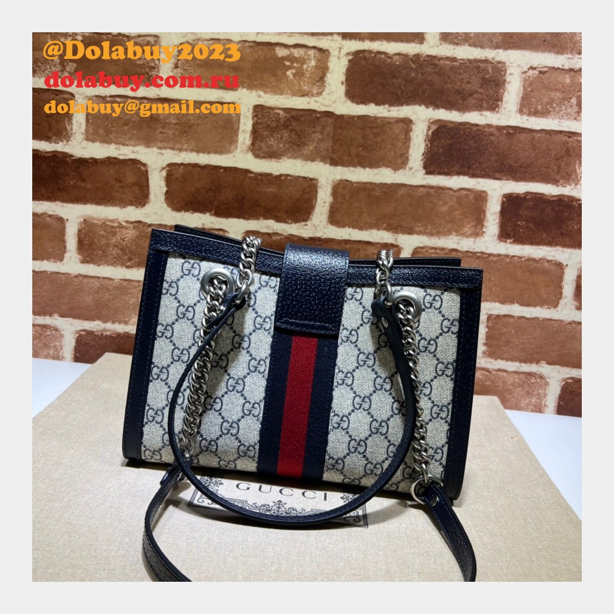 top quality G*u*i 498156 gg supreme padlock small shoulder bag