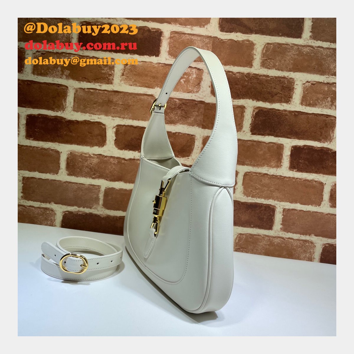 designer replica G*u*i jackie 1961 hobo bag 636709 leather