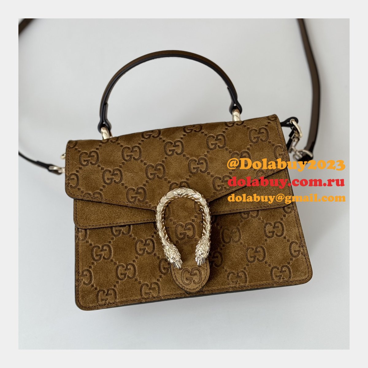 dionysus G*u*i duplicate top handle 813400 brown bag