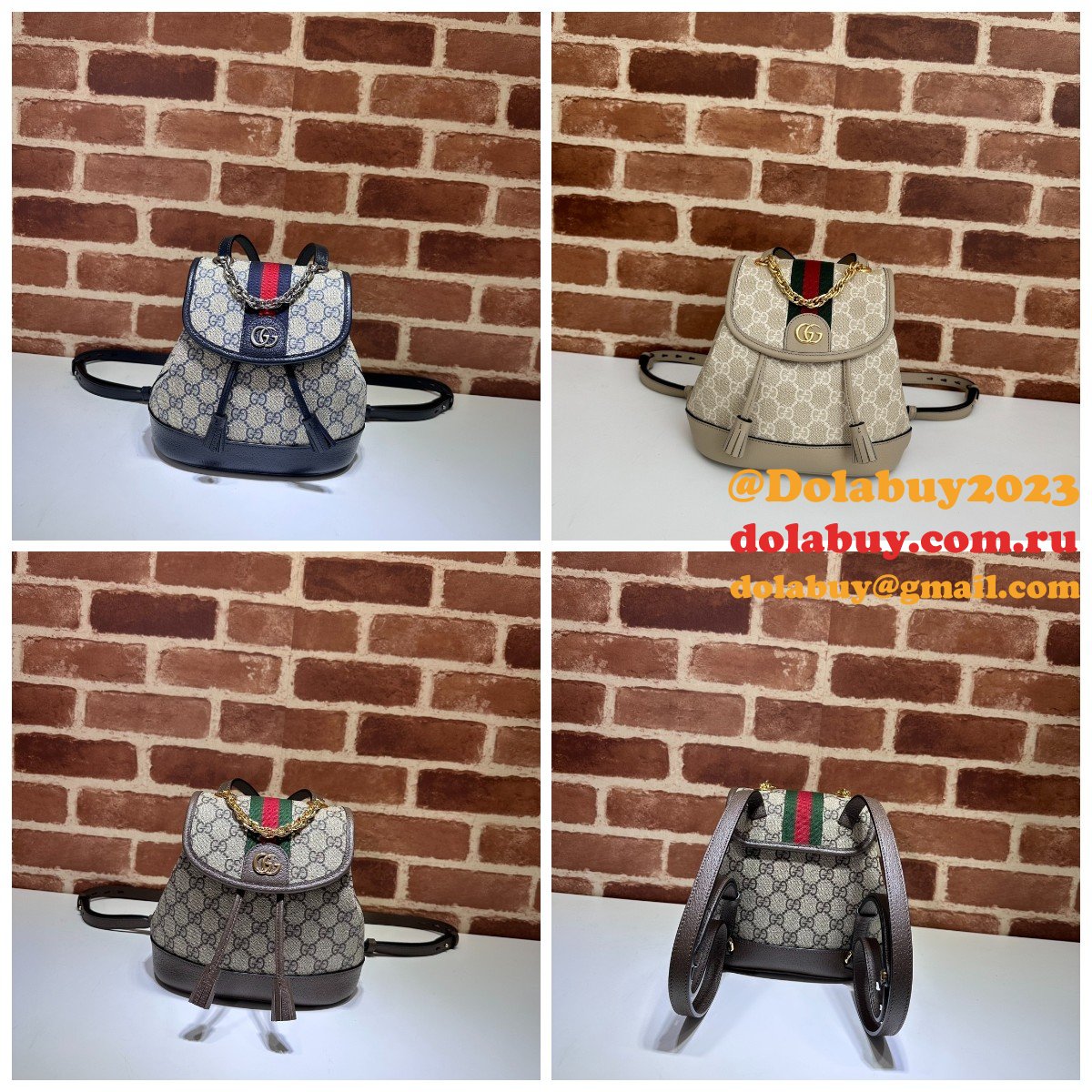 ophidia G*u*i backpack ebony supreme #795221 replica handbag