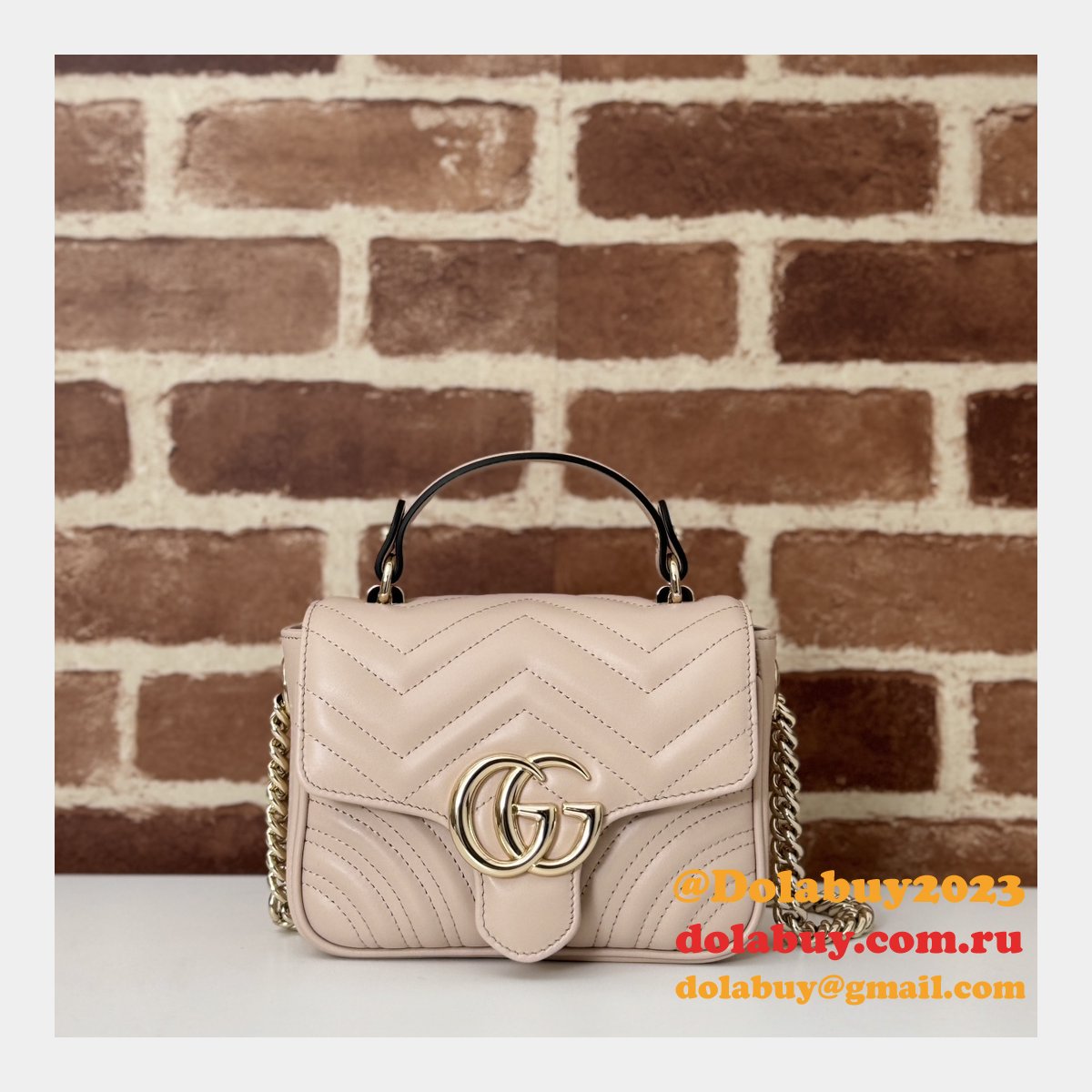 G*u*i luxury 1:1 gg marmont 811238 copy bags