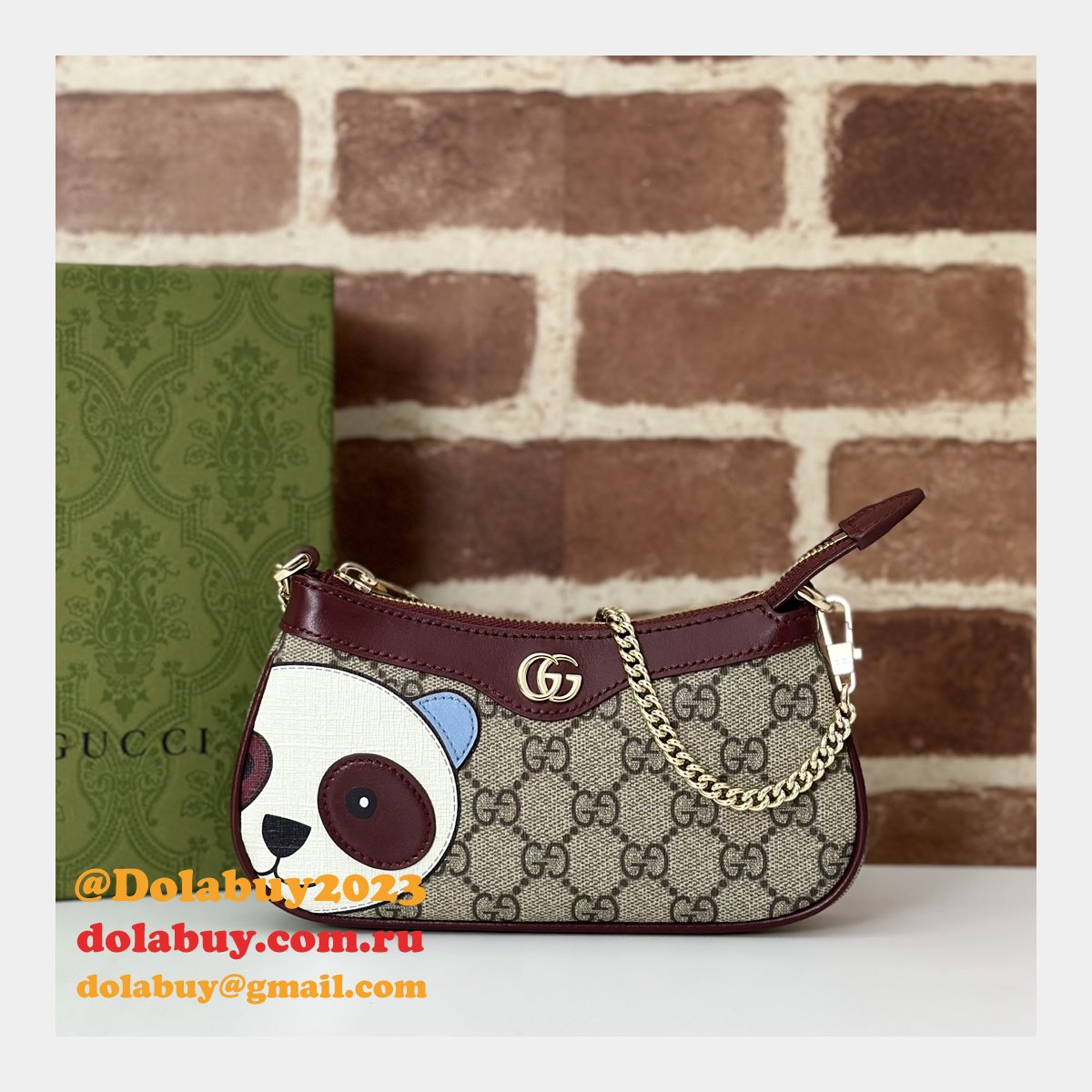 G*u*i gg mini bag 818763 panda detail designer sale