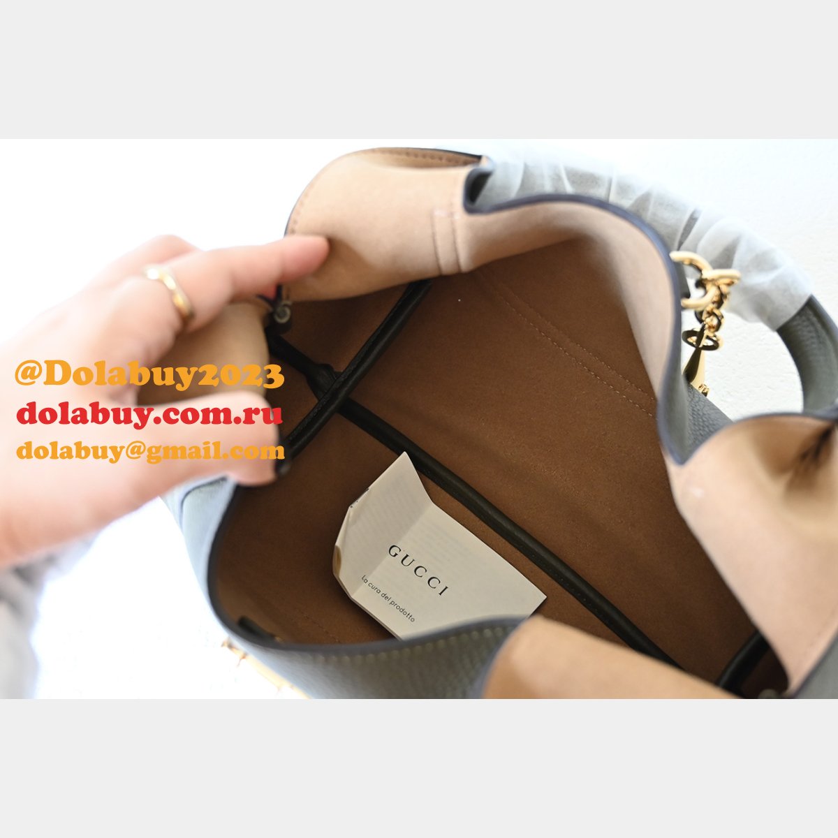 duplicate 837467 G*u*i softbit small shoulder aaa+ black bag