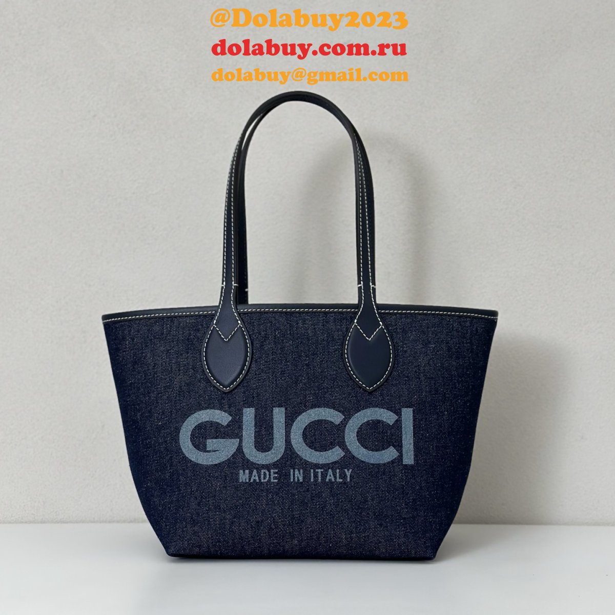 G*u*i 820496 totissima shoulder tote gg denim replica bag