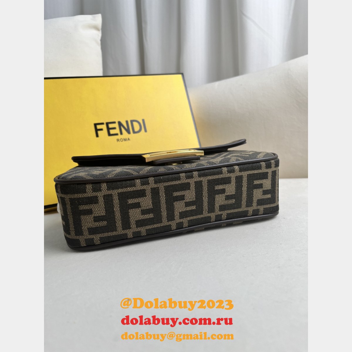best F**di iconic baguette ff logo luxury handbag