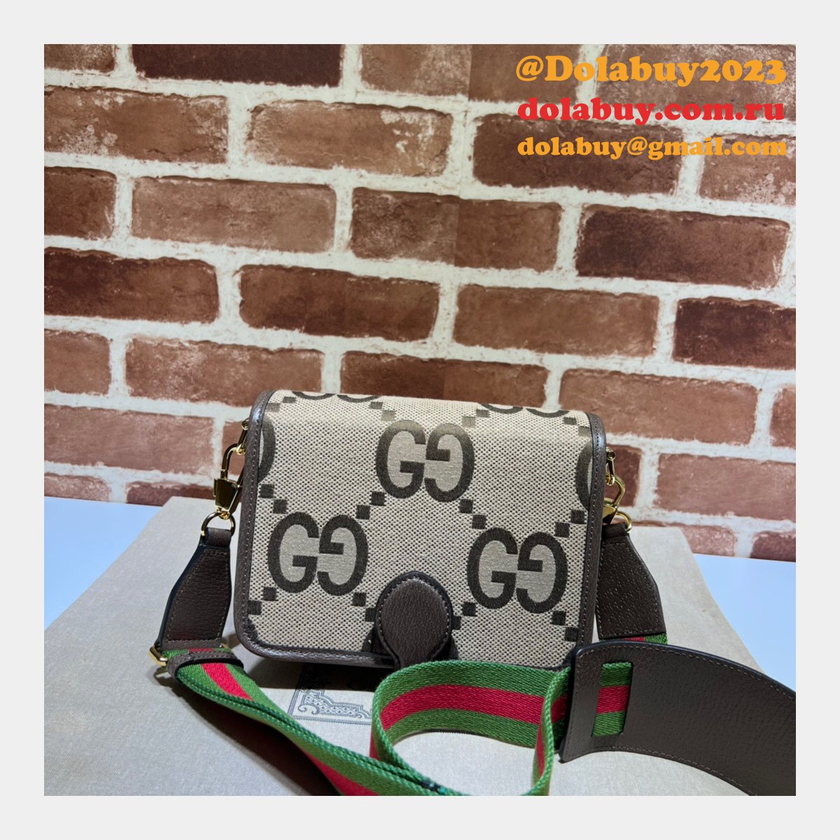G*u*i high quality replica jumbo gg canvas shoulder 699438 bag