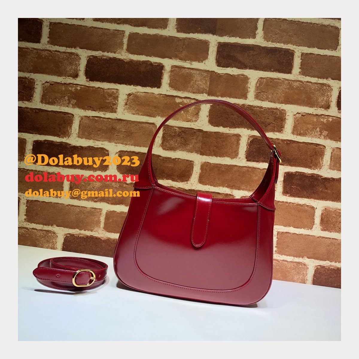 designer replica G*u*i jackie 1961 hobo bag 636709 leather