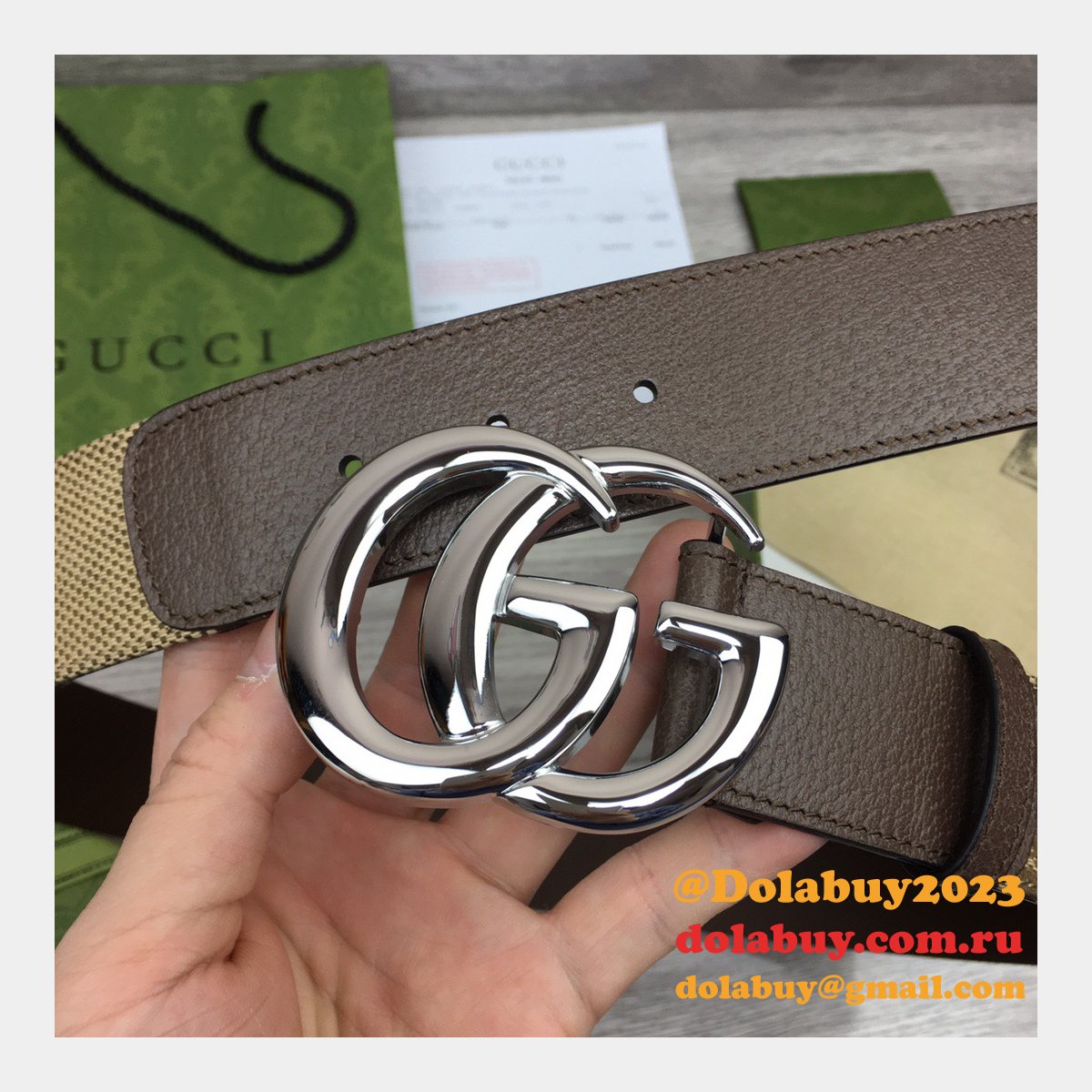 shop 1:1 image mirror G*u*i 3.8cm belts replica bags