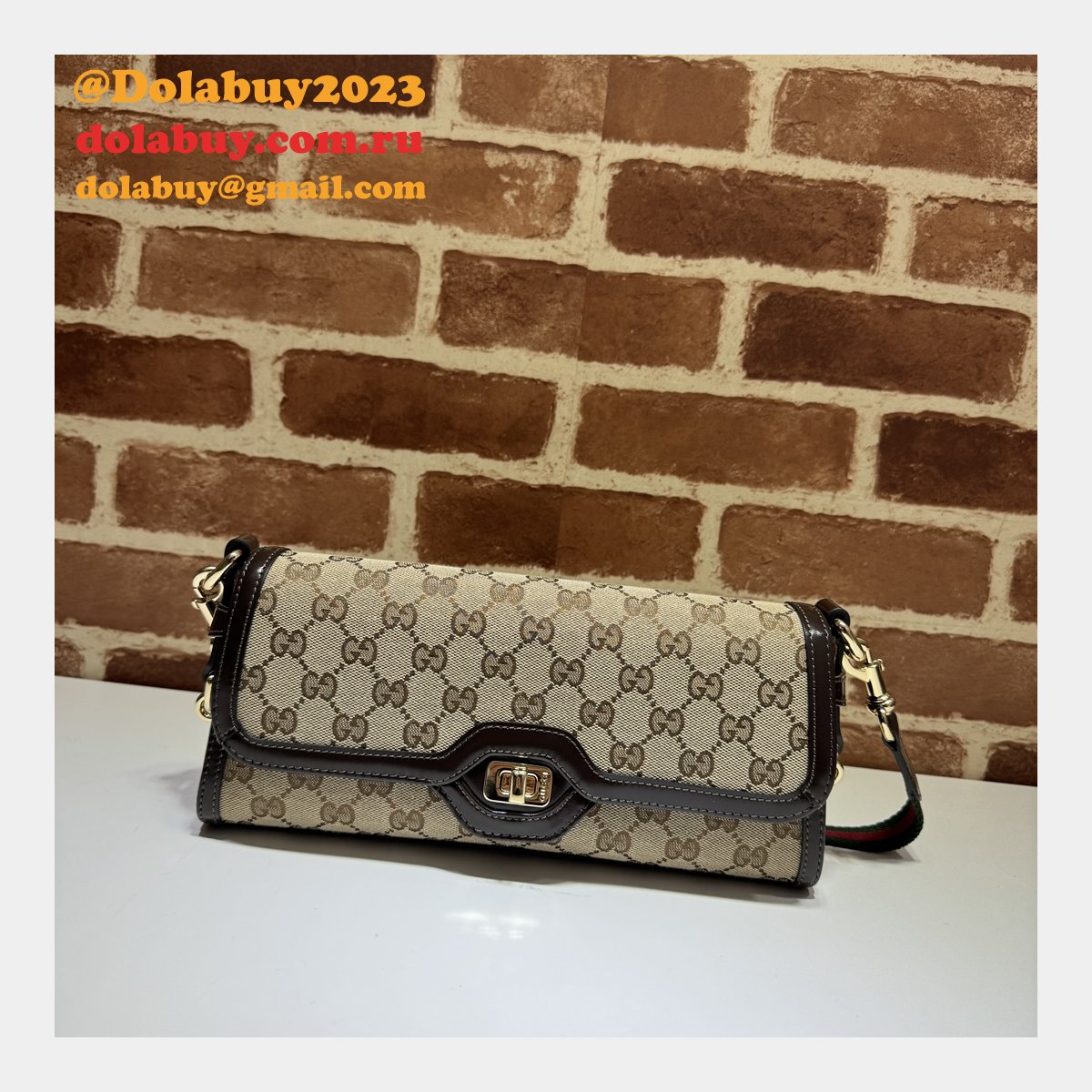 G*u*i designer luce 1:1 mirror 786027 replica shoulder bag