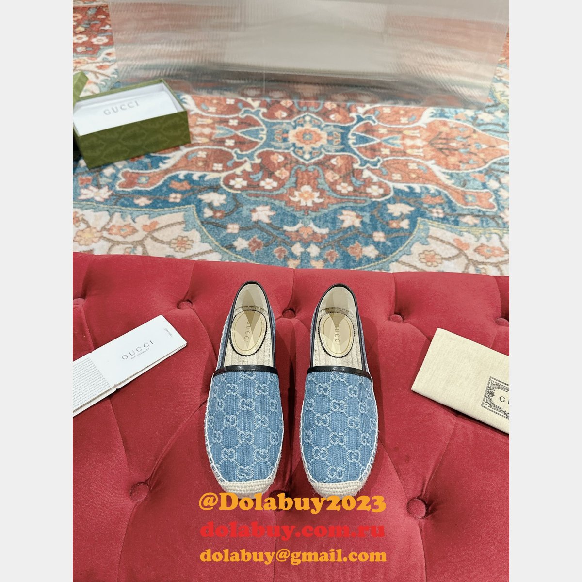 duplicate wholesale G*u*i fashion espadrille
