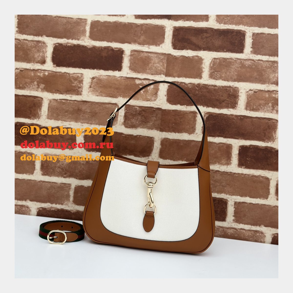 replcia 782849 fashion G*u*i jackie half moon shoulder copy bag