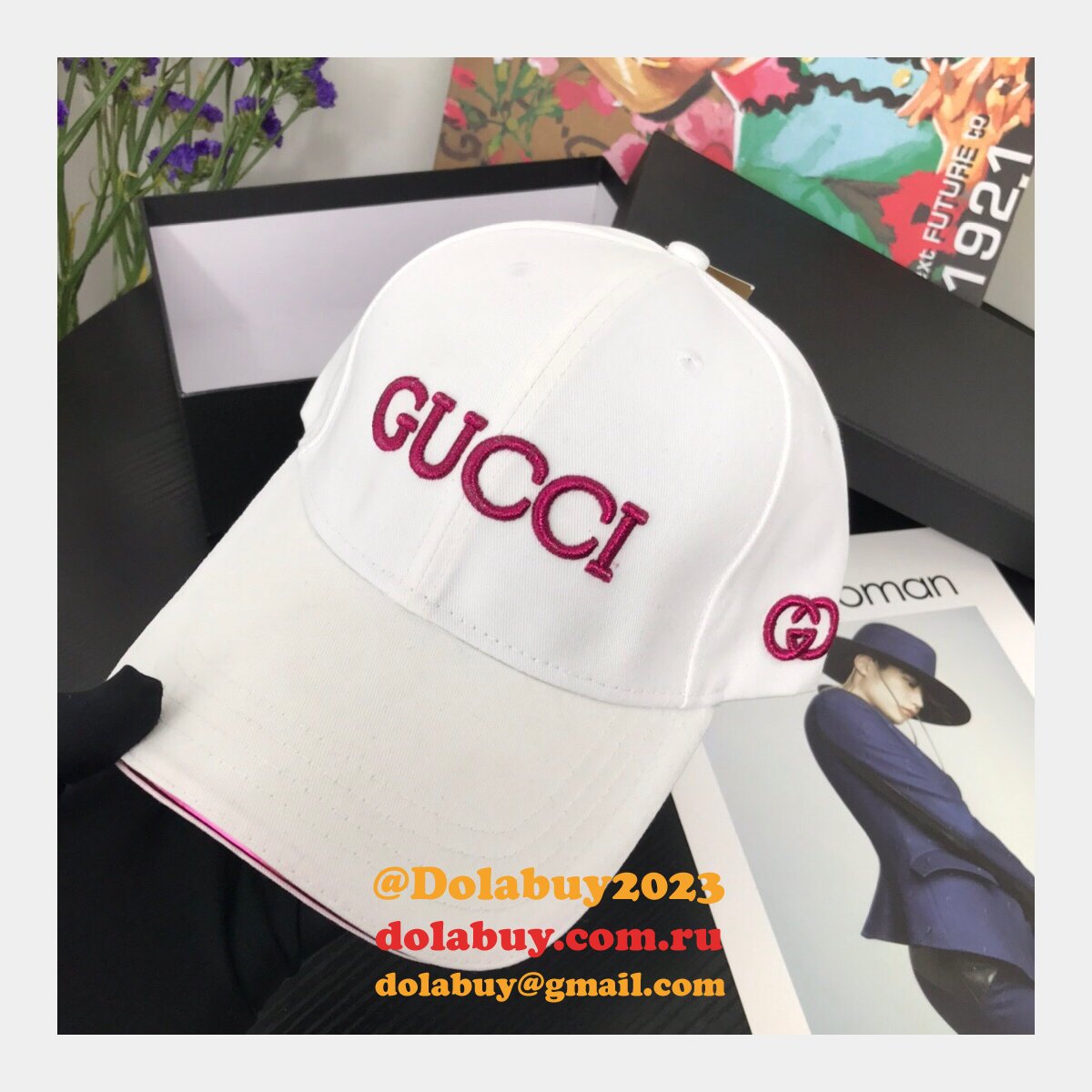 best G*u*i court simple embroidery logo baseball cap