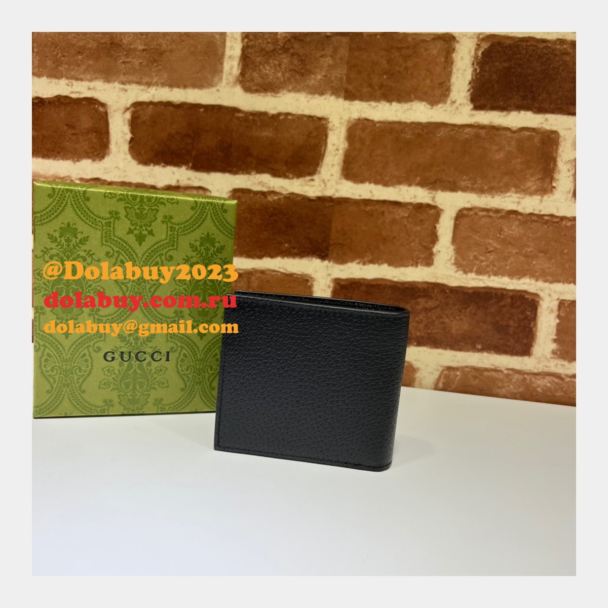G*u*i fake 708554/700464 wallet folio horsebit black designer bag