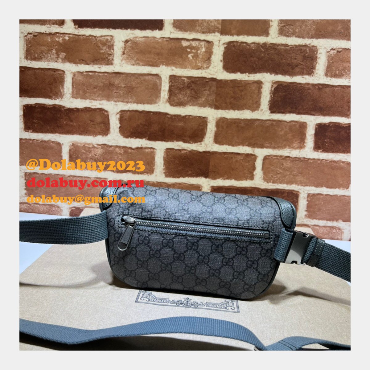 G*u*i replica ophidia aaa+ belt supreme grey 733868 bag