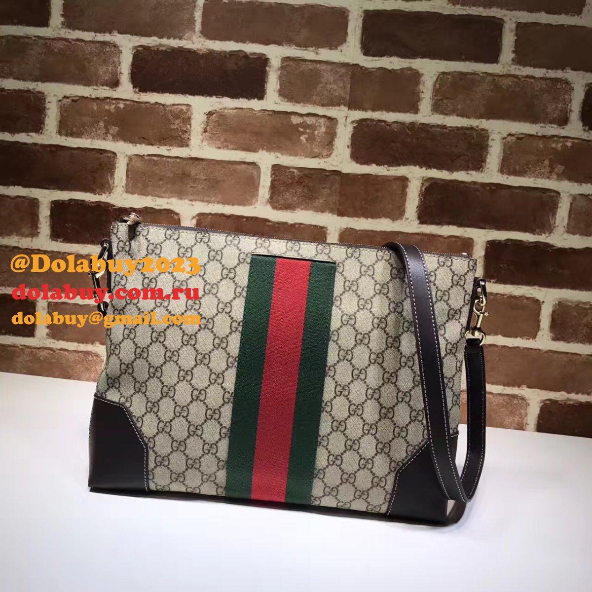 7 star G*u*i fake 474139 gg supreme wide messenger