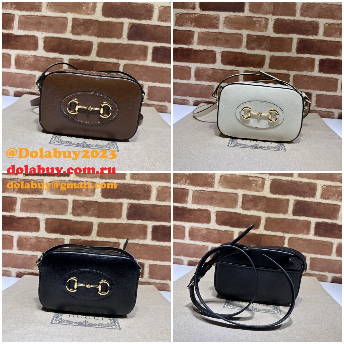 knockoff G*u*i designer horsebit 1955 760196 shoulder bag