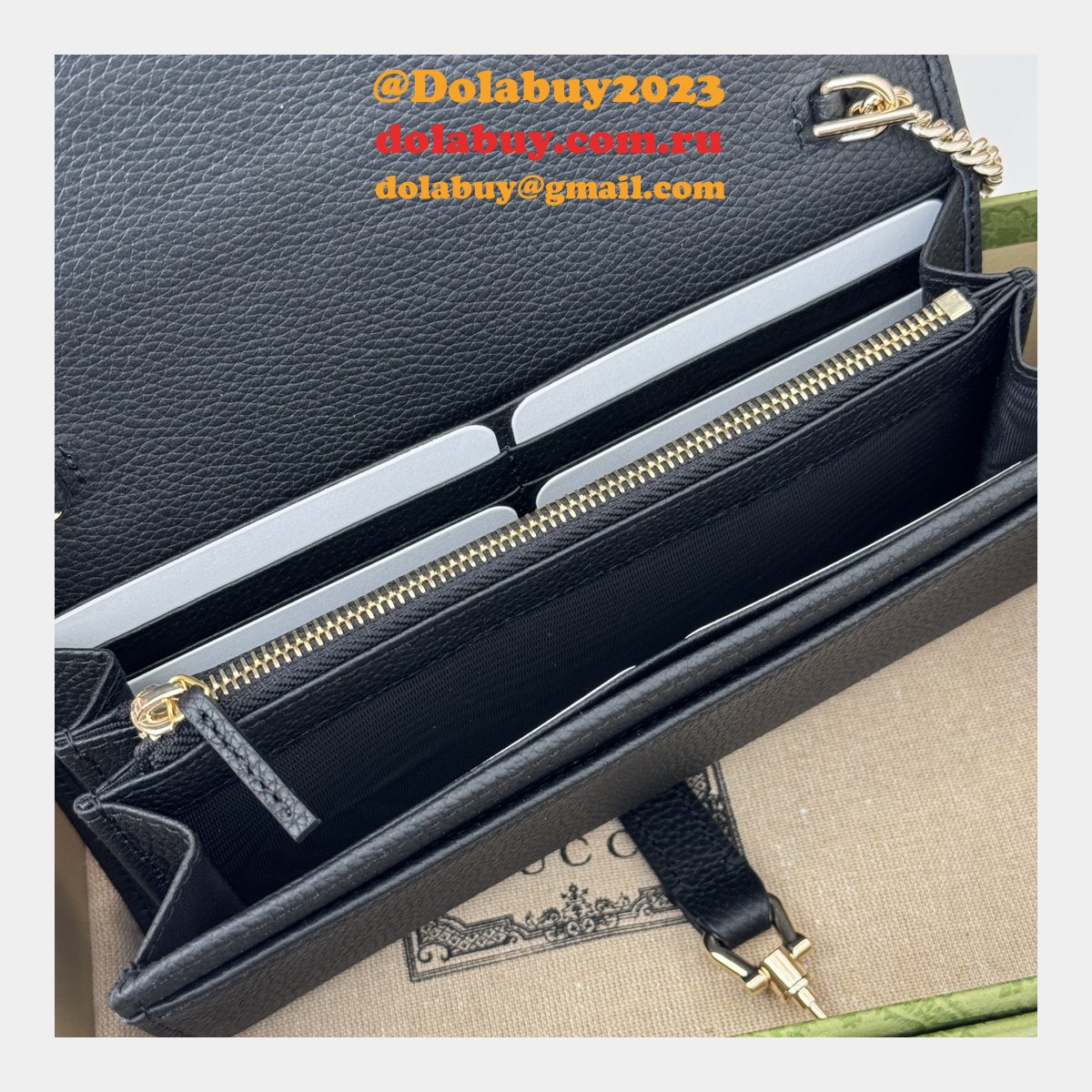 replica 652681 jackie 1961 chain wallet G*u*i aaa+ bag