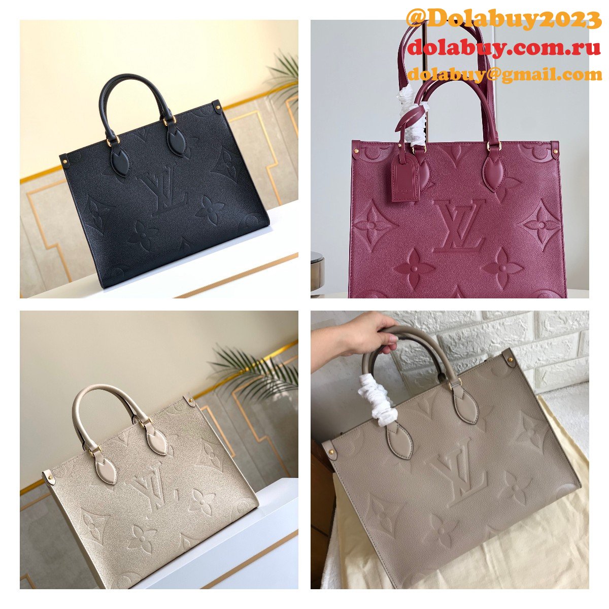 Louis Vuitton M45595 Onthego MM Monogram Empreinte Replicas Bag