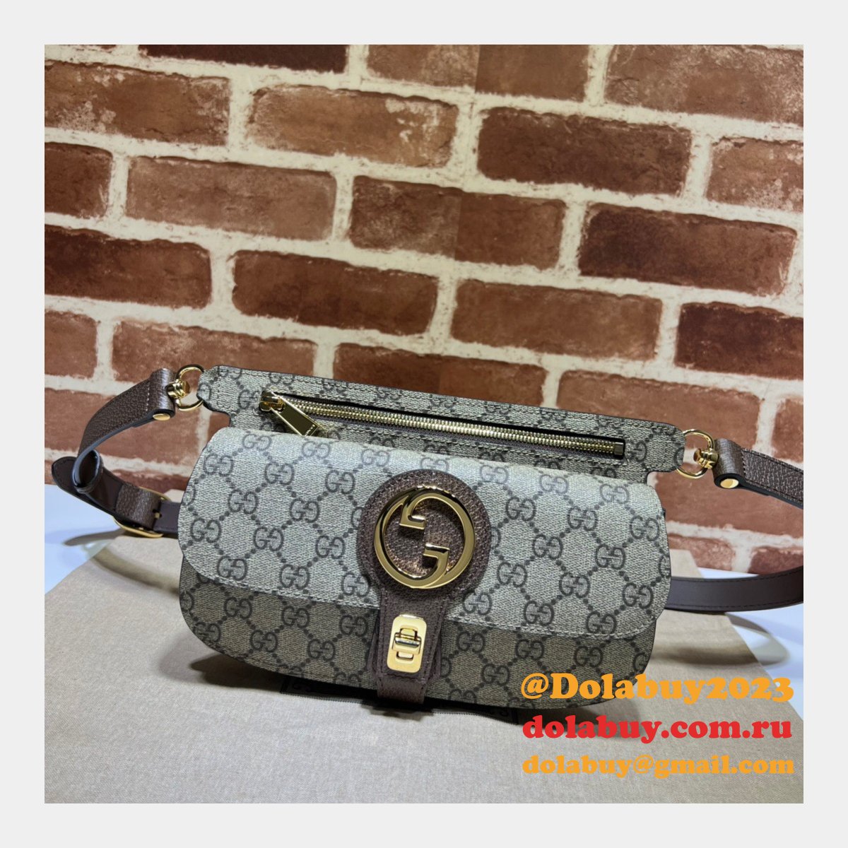 shipping G*u*i the best fake 718154 blondie belt bag
