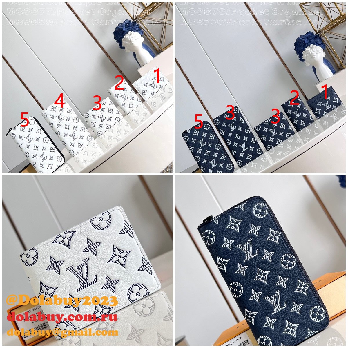 Inspired Brazza Multiple Pocket Organizer Zippy Wallet Vertical LV Bag