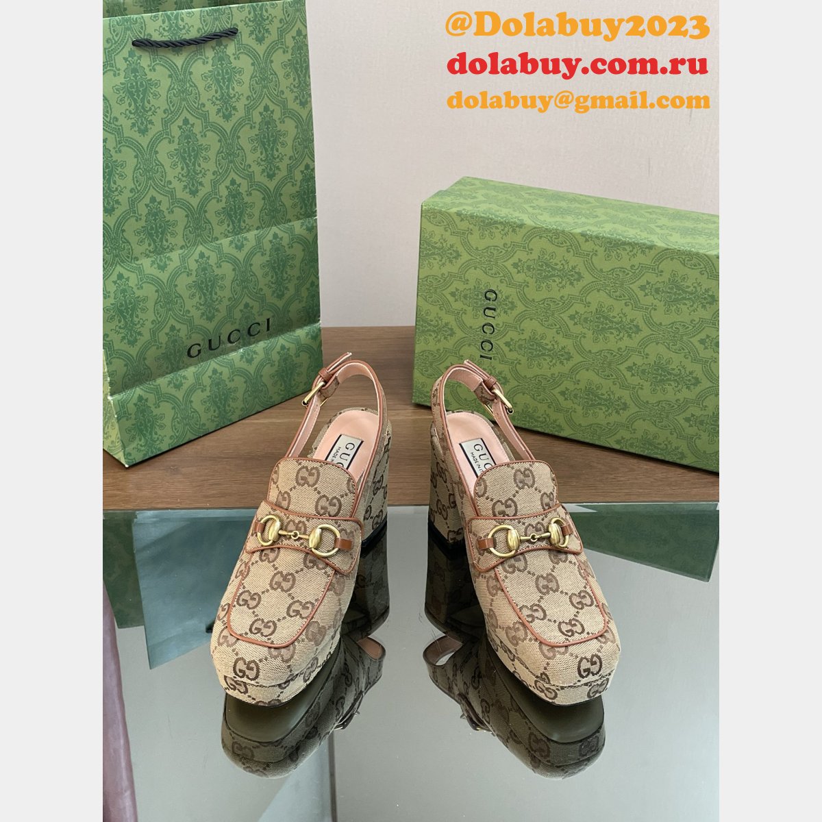 lady horsebit gg G*u*i replicas slingback pumps shoes