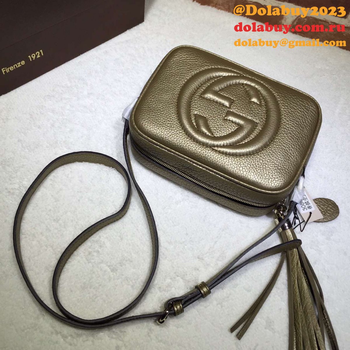 aaa+ G*u*i replicas soho small leather disco 308364 bag
