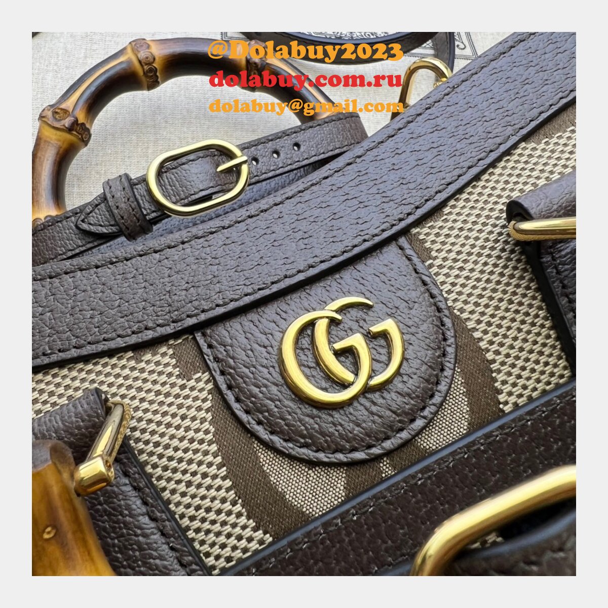 G*u*i replica usa 660195 gg canvas diana tote bag