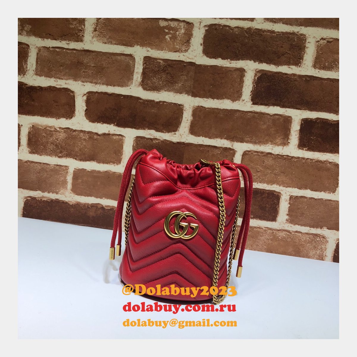 G*u*i replica 7 star gg marmont mini bucket 575163 bag