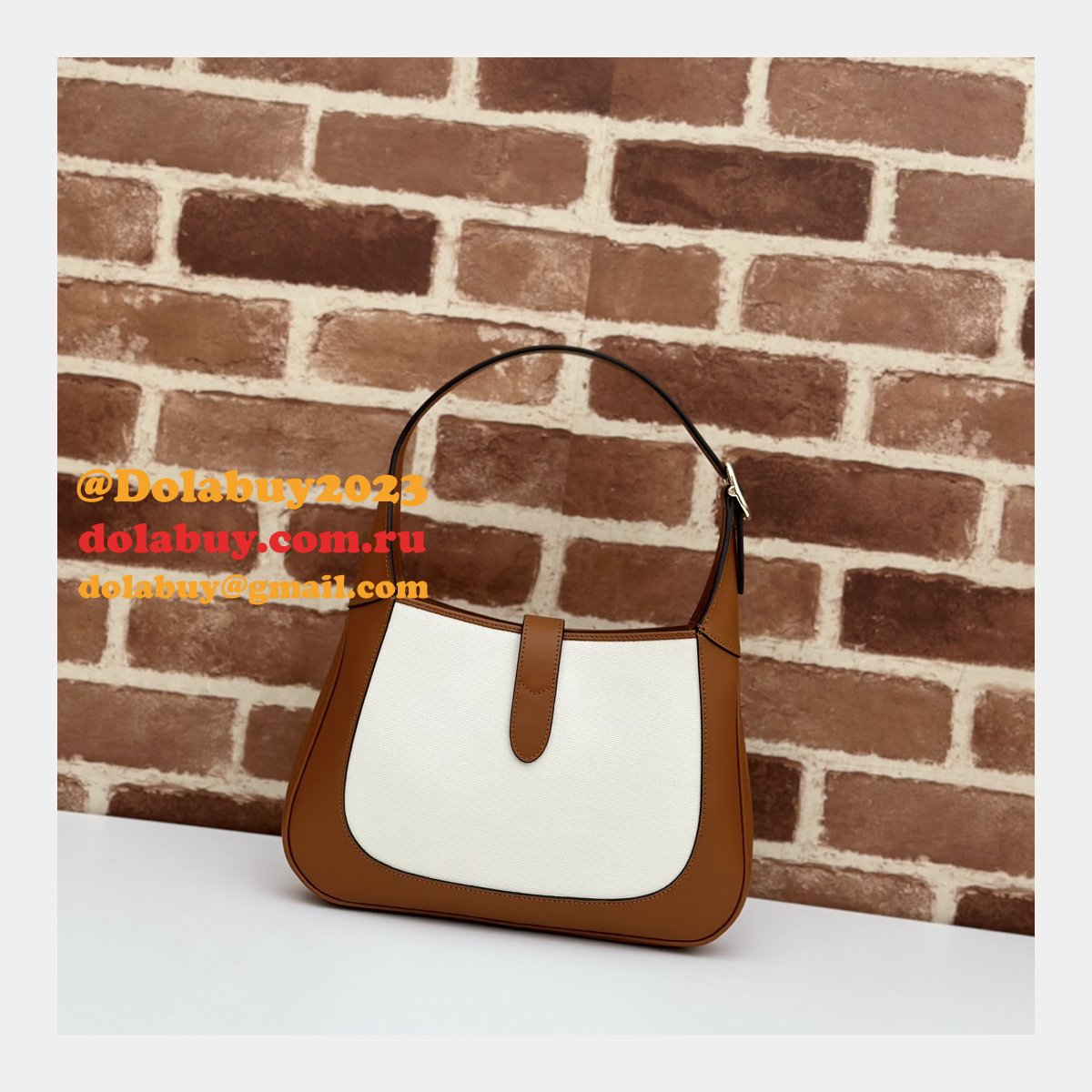 replcia 782849 fashion G*u*i jackie half moon shoulder copy bag