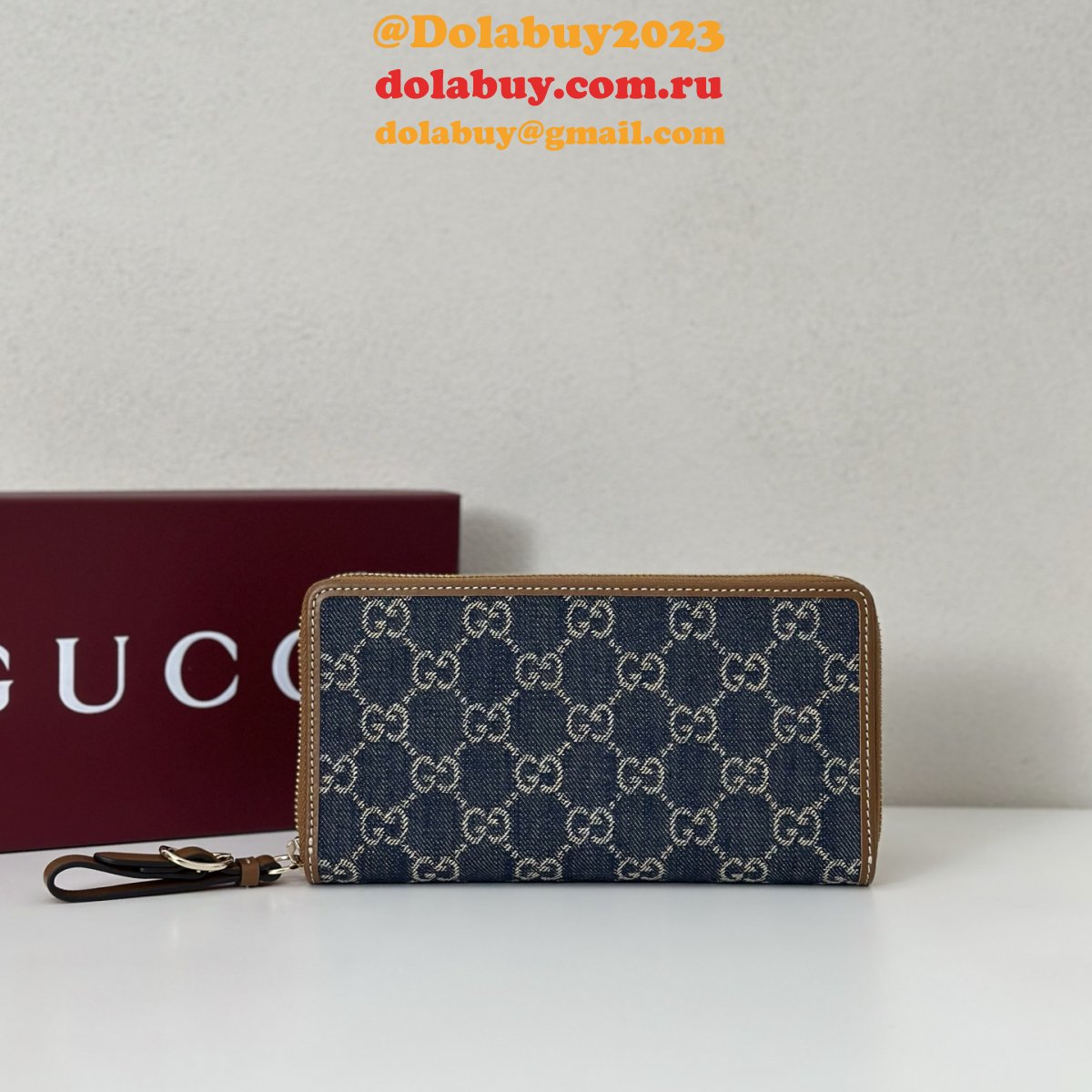 G*u*i designer gg emblem zip around wallet 819122