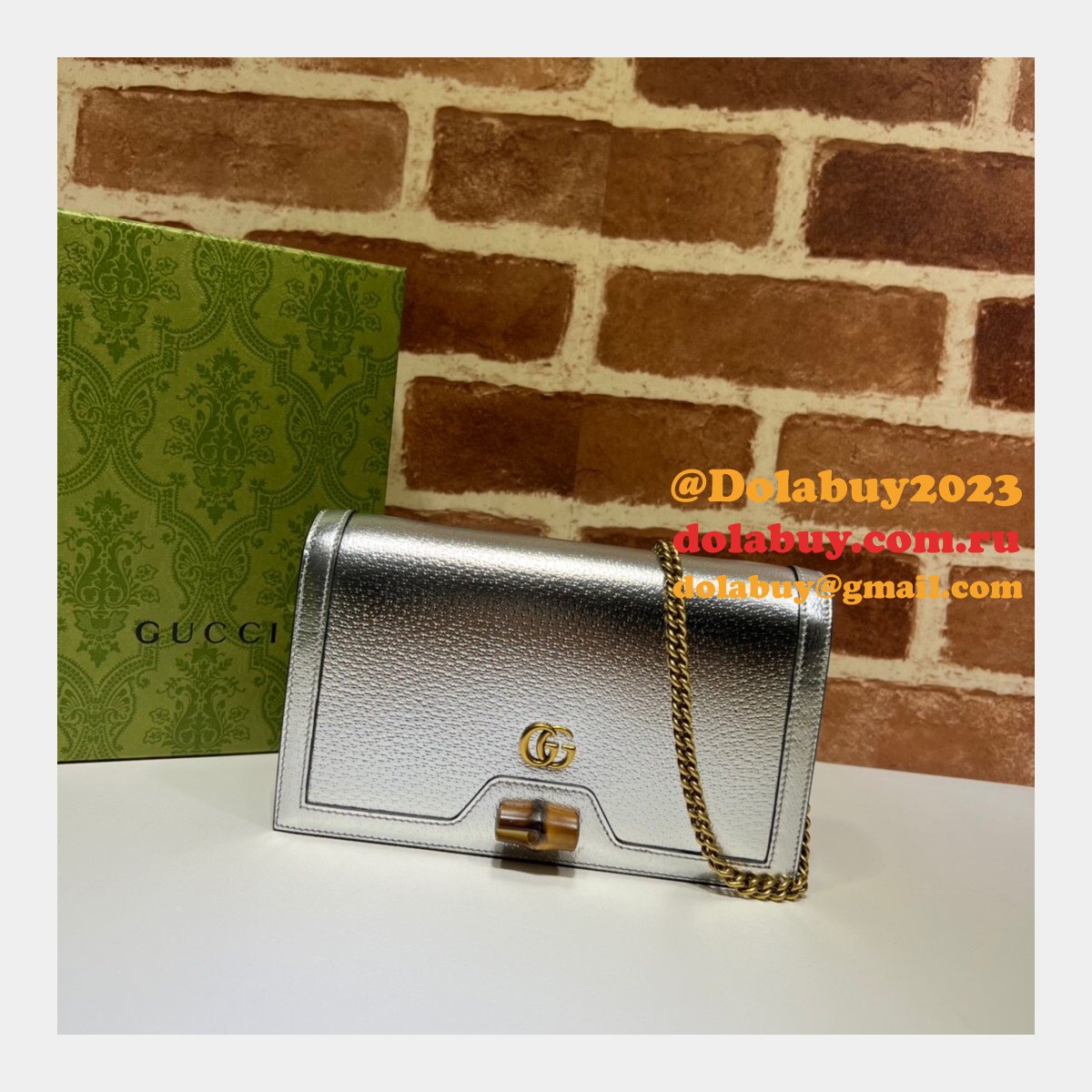 the G*u*i best diana replicas bag with bamboo 696817