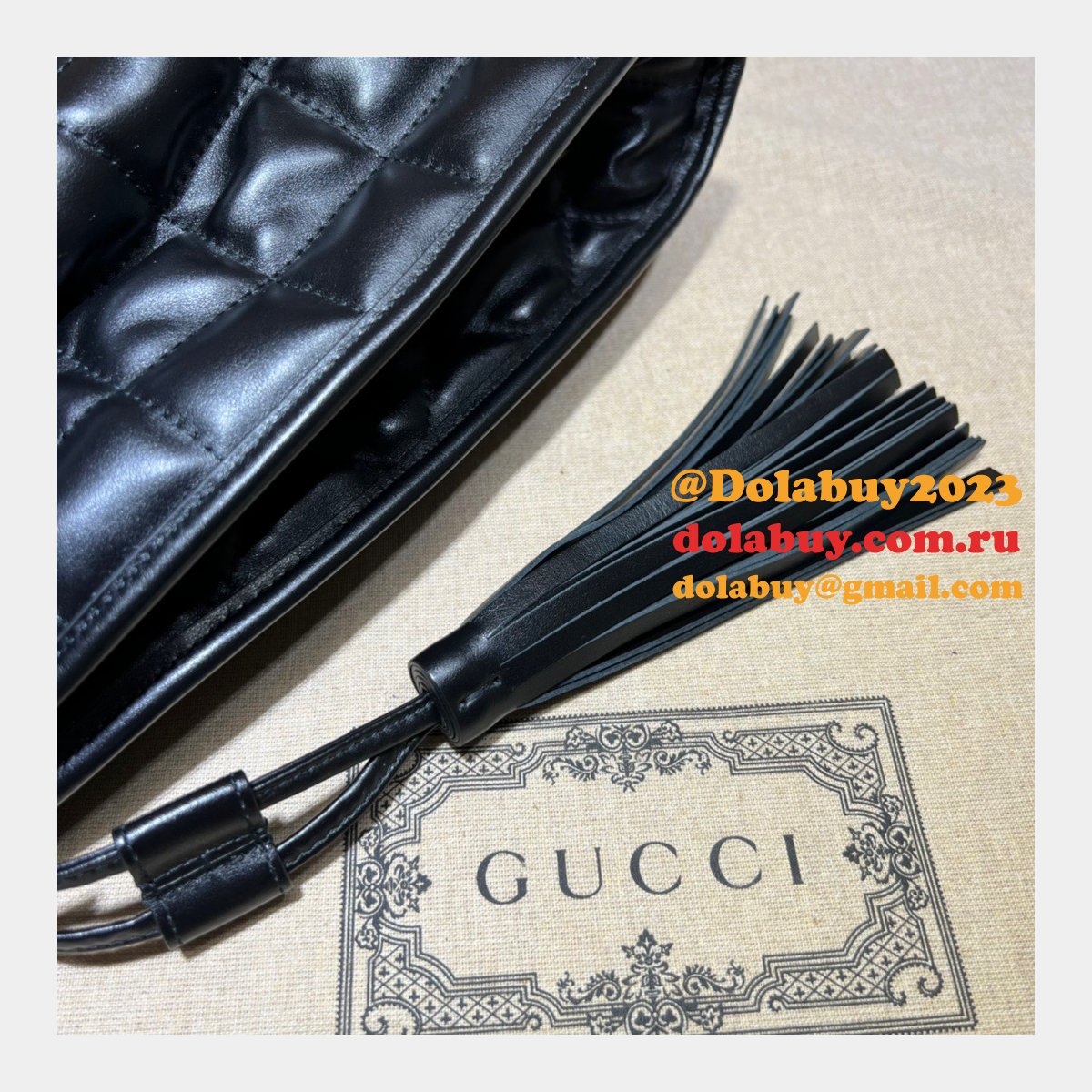 G*u*i luxury deco top quality 746210 tote fake bag