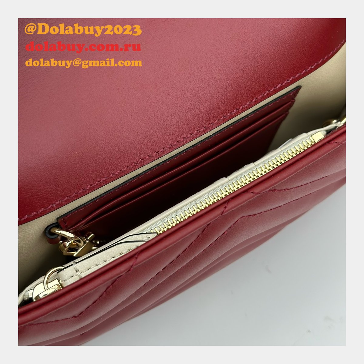 G*u*i replica gg marmont mini crossbody luxury 751526 red bag