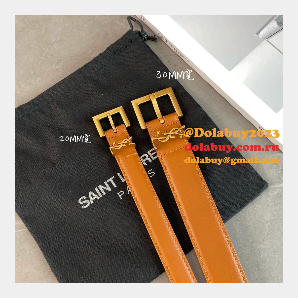 7 star best Sa1nt Lau*nt replicas belt for sale 20mm/30mm