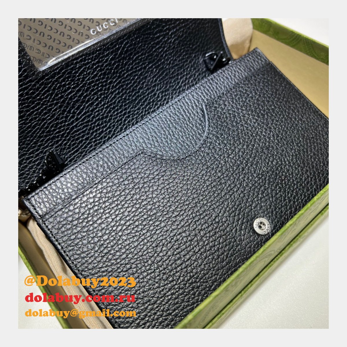 top luxury gg G*u*i replicas 497985 marmont leather mini chain wallets bag