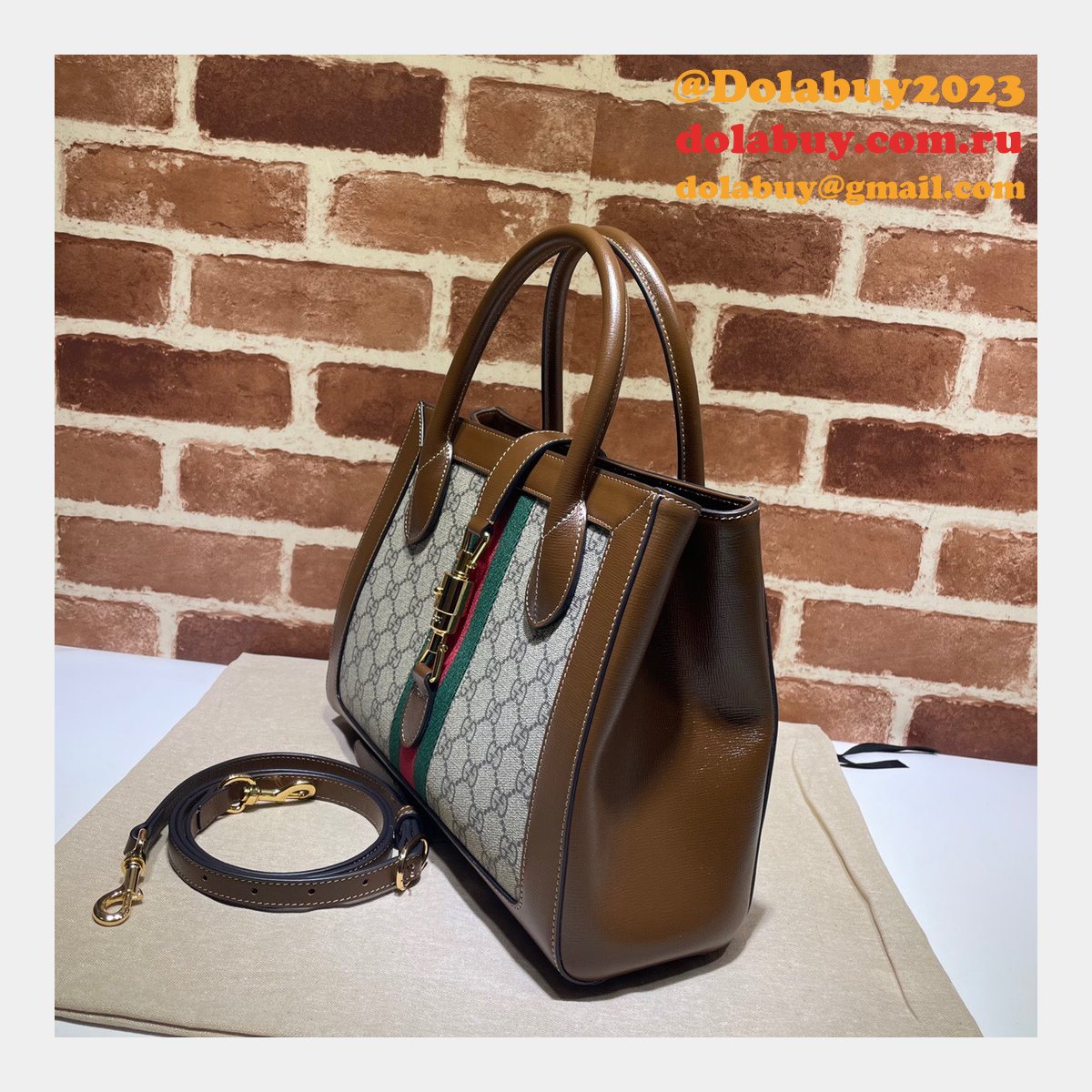 high quality replica G*u*i 649016 jackie 1961 medium tote leather bag