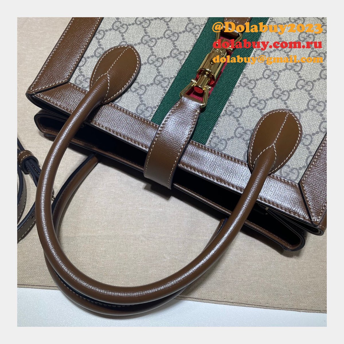 high quality replica G*u*i 649016 jackie 1961 medium tote leather bag