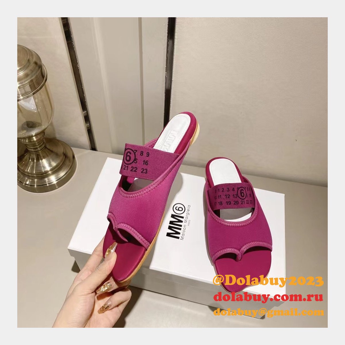 replica ma*s*n Ma*i*la knockoff mm6 flip flops shoes