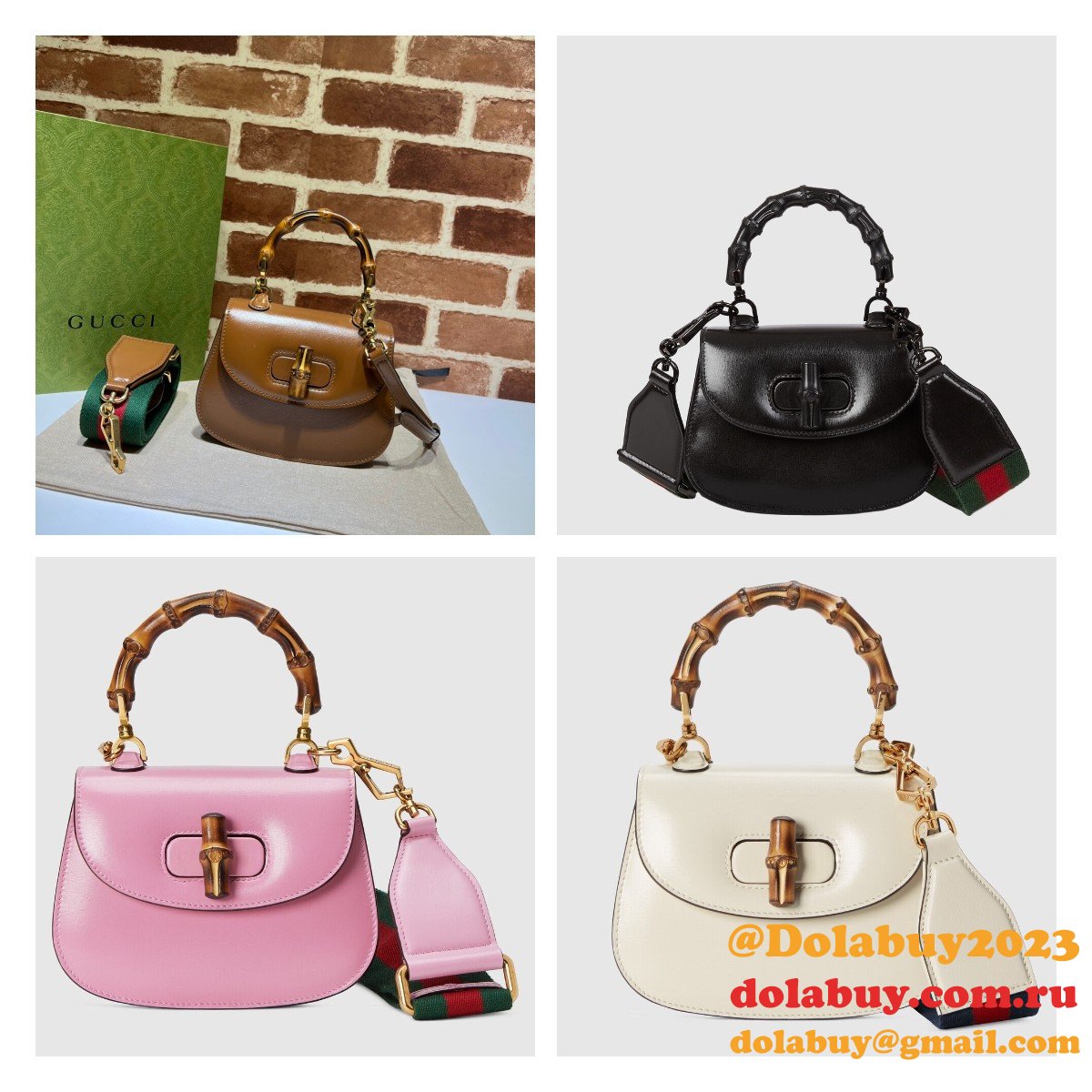 1:1 replica G*u*i fashion 686864 mini top handle bag with bamboo