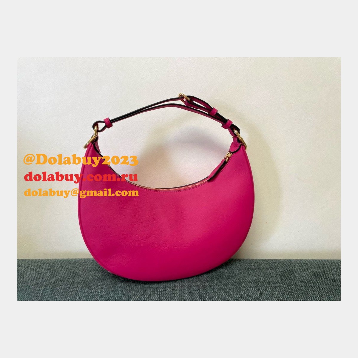 best F**di F**digraphy leather shoulder hobo bag