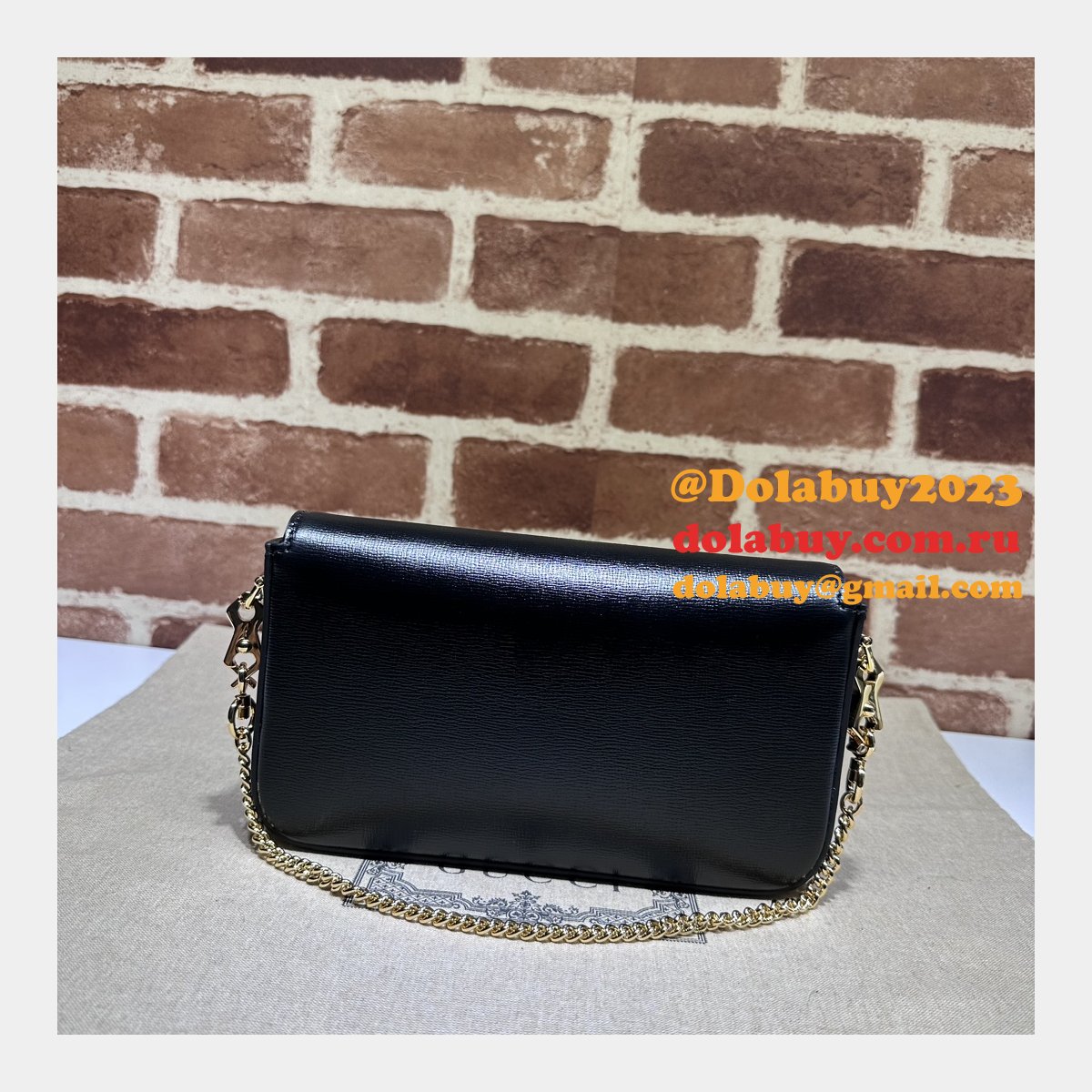 high quality 752002 horsebit black 1955 replica G*u*i designer bag