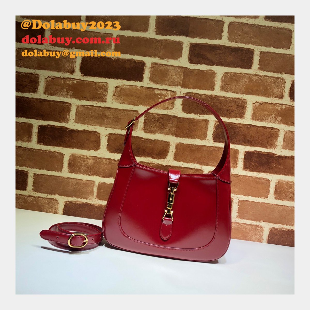designer replica G*u*i jackie 1961 hobo bag 636709 leather