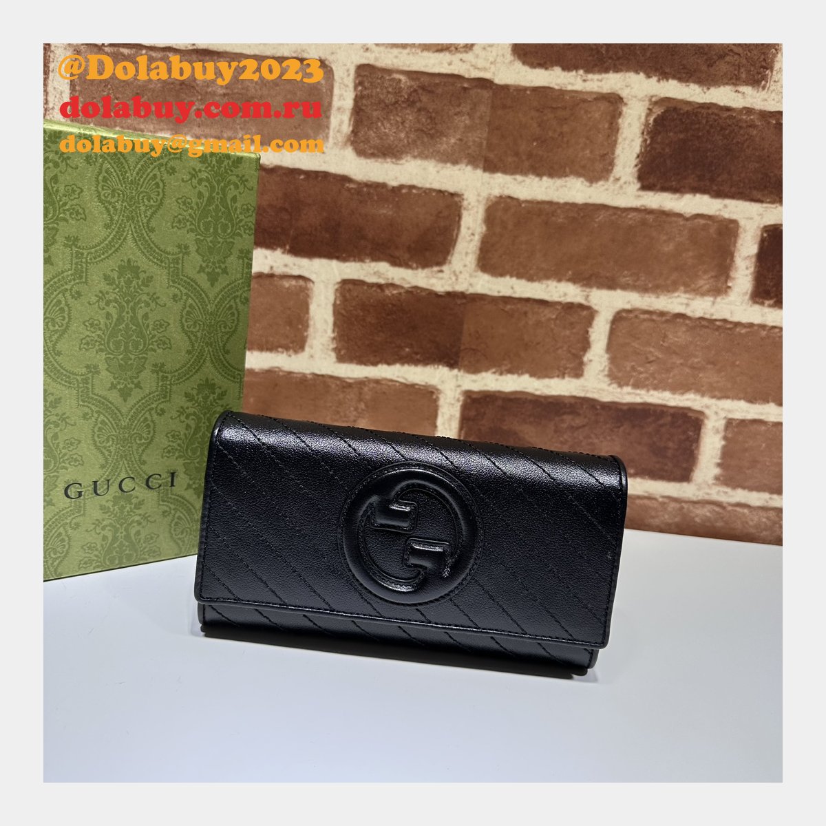 G*u*i replica blondie continental wallet 1:1 mirror 760302 bag