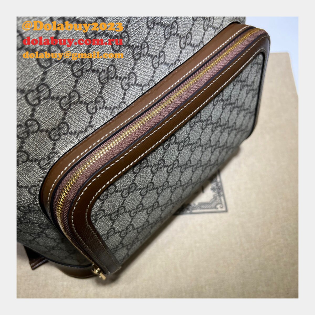 seller G*u*i dolabuy fake backpack 704017 interlocking g ebony supreme