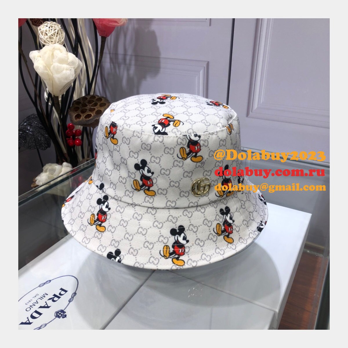 7 star G*u*i mickey fisherman hat