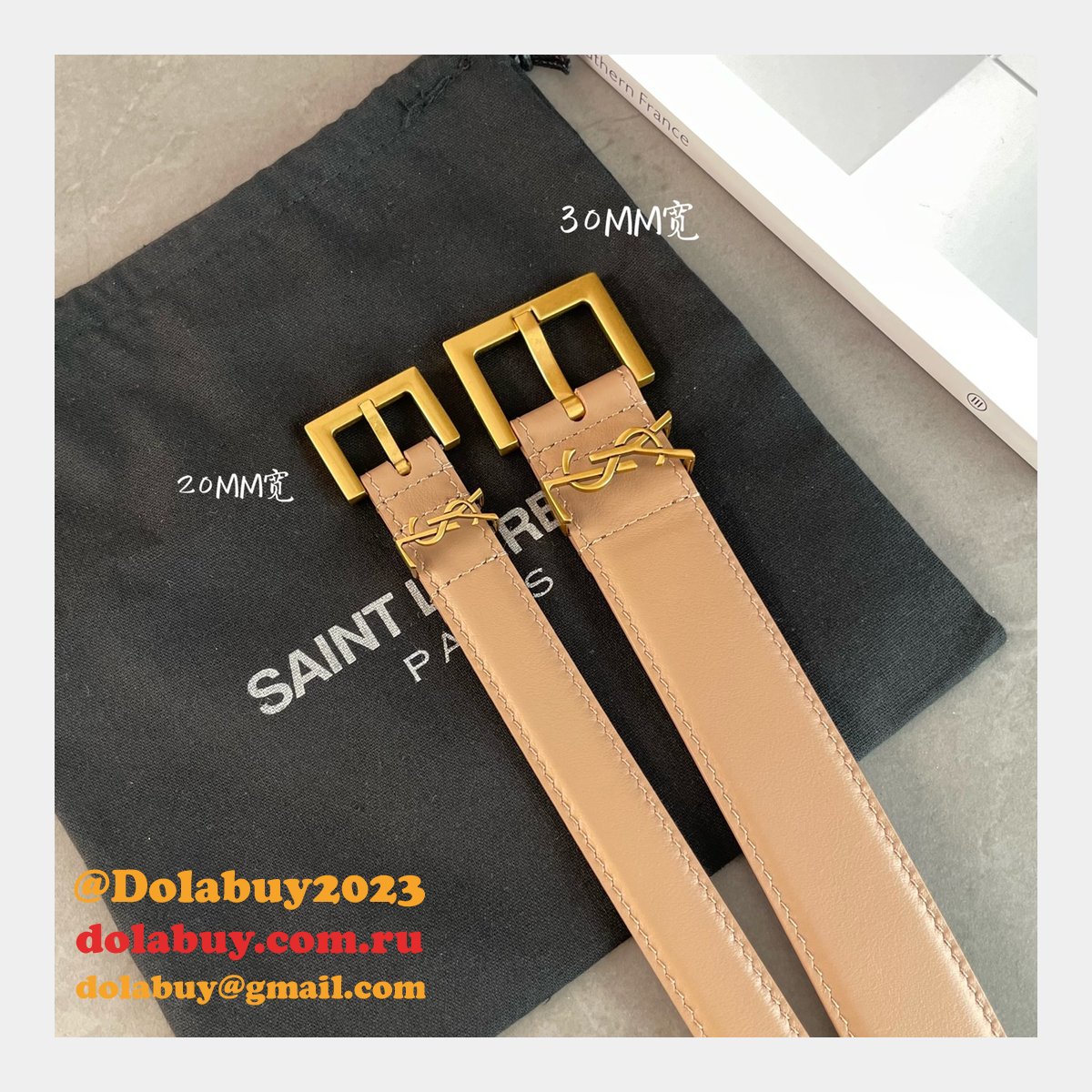 7 star best Sa1nt Lau*nt replicas belt for sale 20mm/30mm